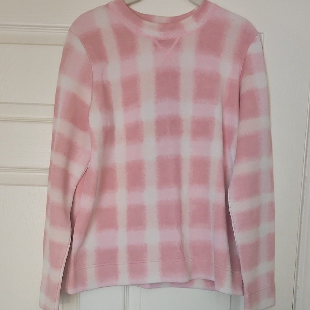 Marc By Marc Jacobs Pink and Cream Plaid Sweater